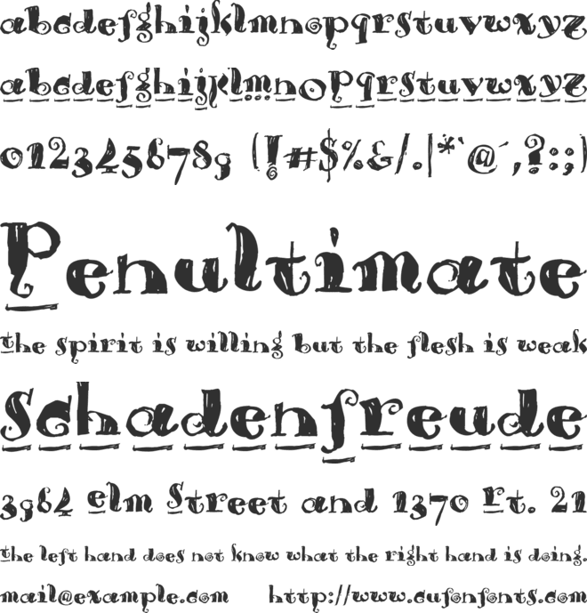 Brouss font preview