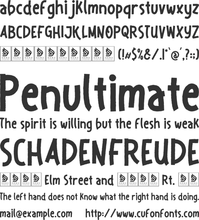 Dirello Meadow font preview
