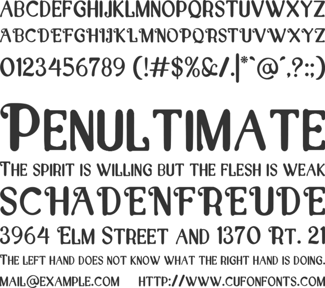 Aquees font preview