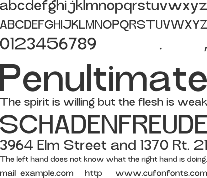 Quantro Sans font preview
