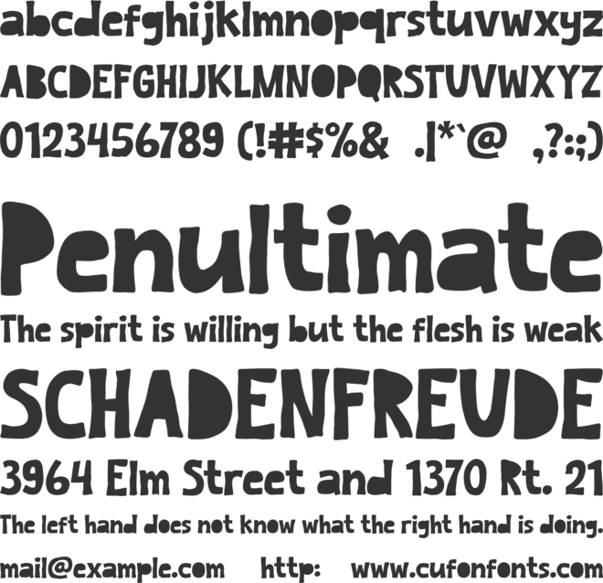Bolue font preview