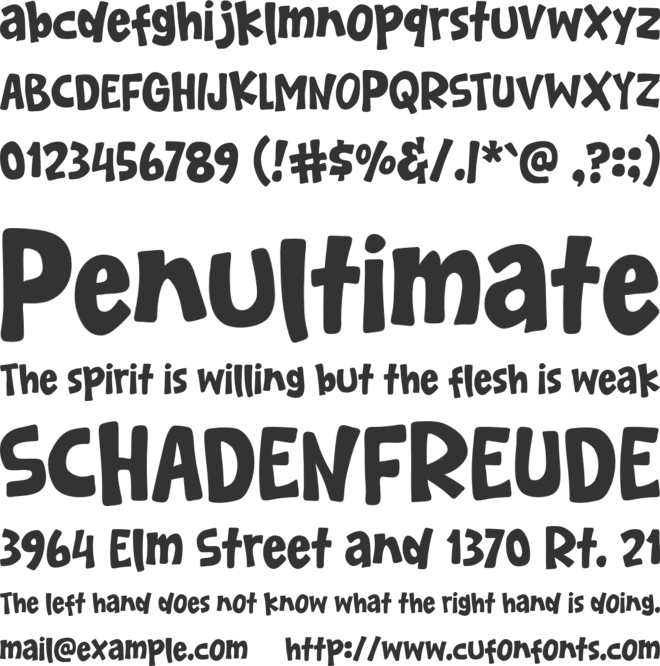 Batolah font preview