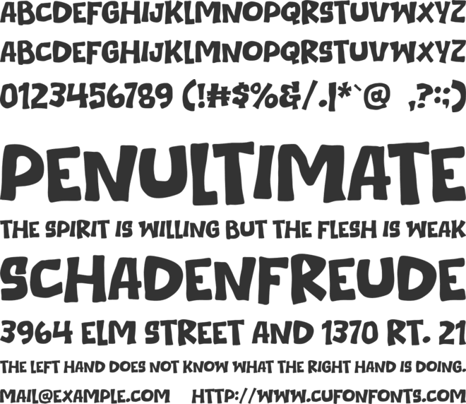 Mbah Liel font preview