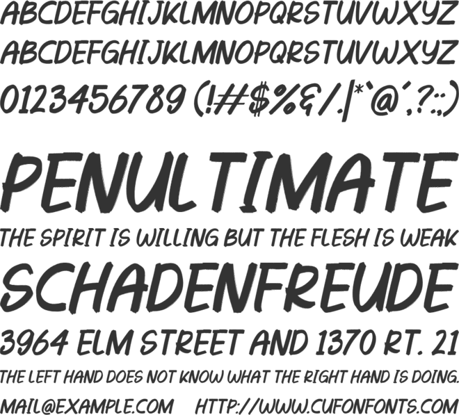 Dimona font preview