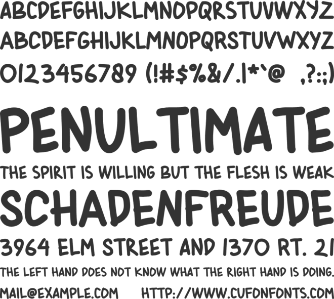 MEMENU font preview