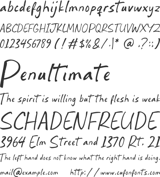 Strange Ink font preview
