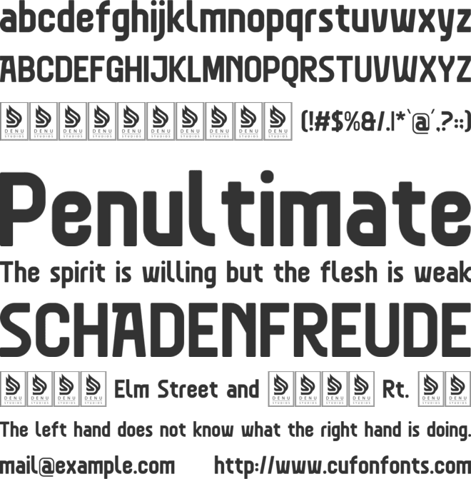Oladro Churo font preview
