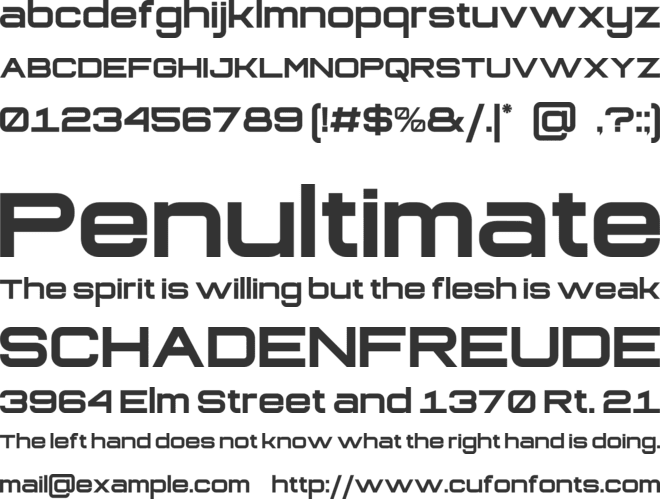 Vordex font preview