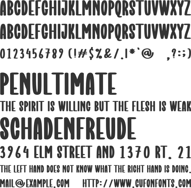 Chubby Darling font preview