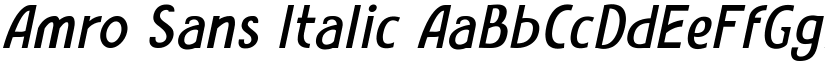 Amro Sans Italic font