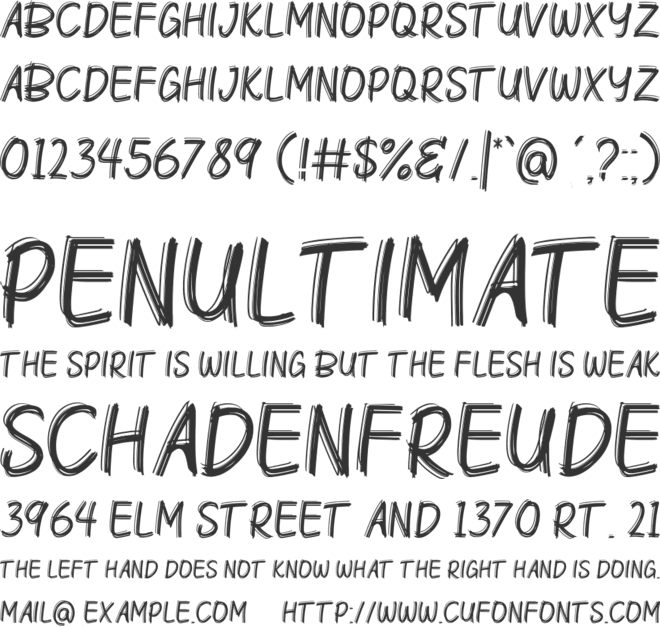 Shagrush font preview