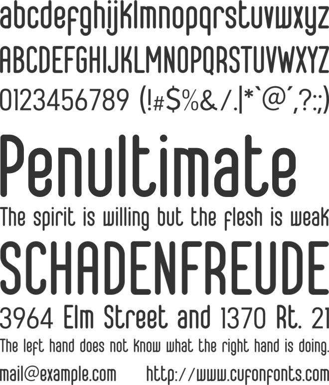 Metrofutura Tall Rounded Logo font preview