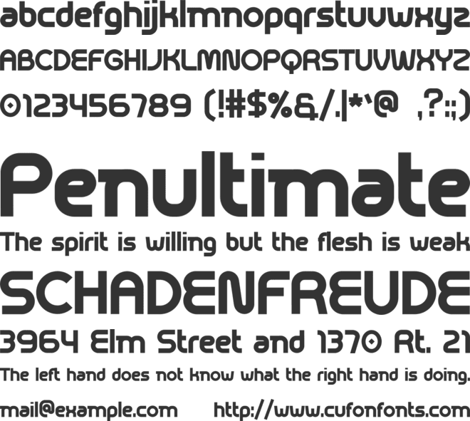 SLIDER font preview