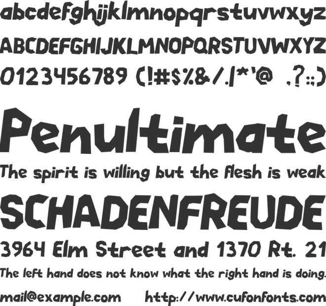 Kertaz font preview