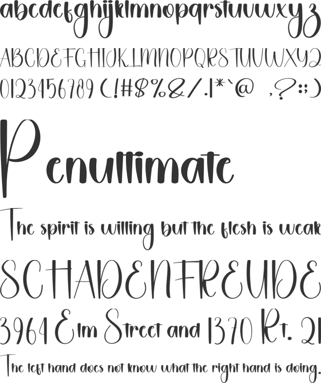 Sweet Birthday font preview