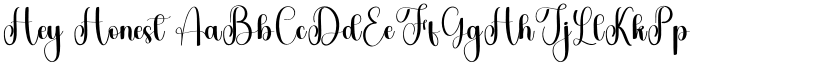 Hey Honest font download