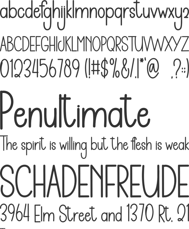 Summer Package font preview
