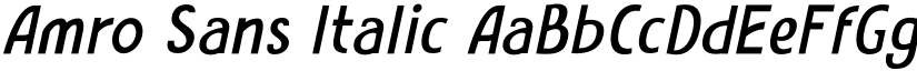 Amro Sans Italic font