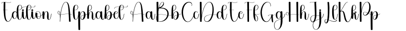 Edition Alphabet font download