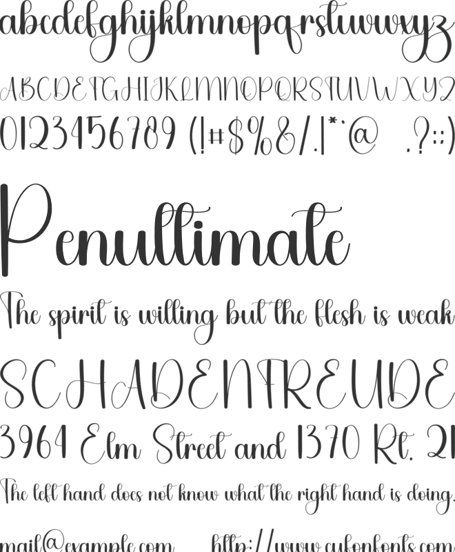 Delight Candy font preview