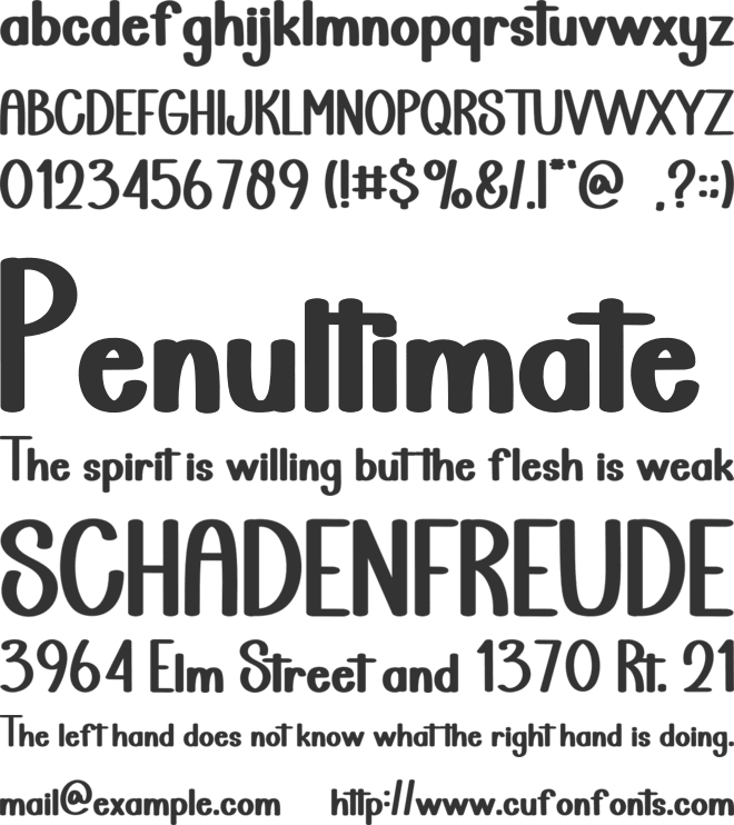 Daily School font preview