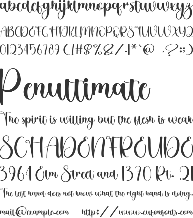 Santa Snowing font preview