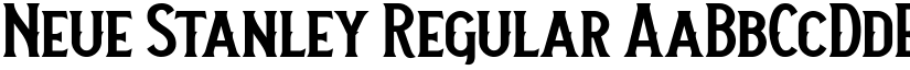 Neue Stanley Regular font