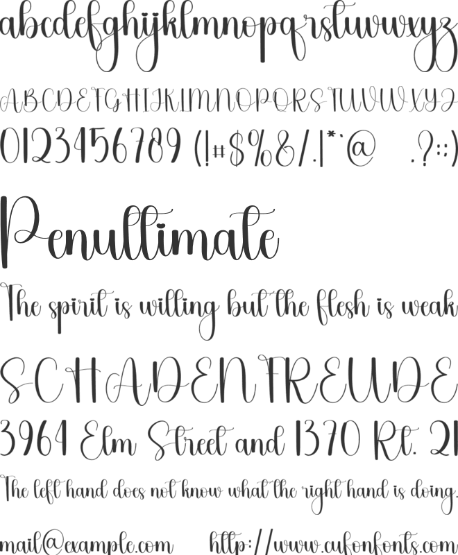 Delisa Melody font preview