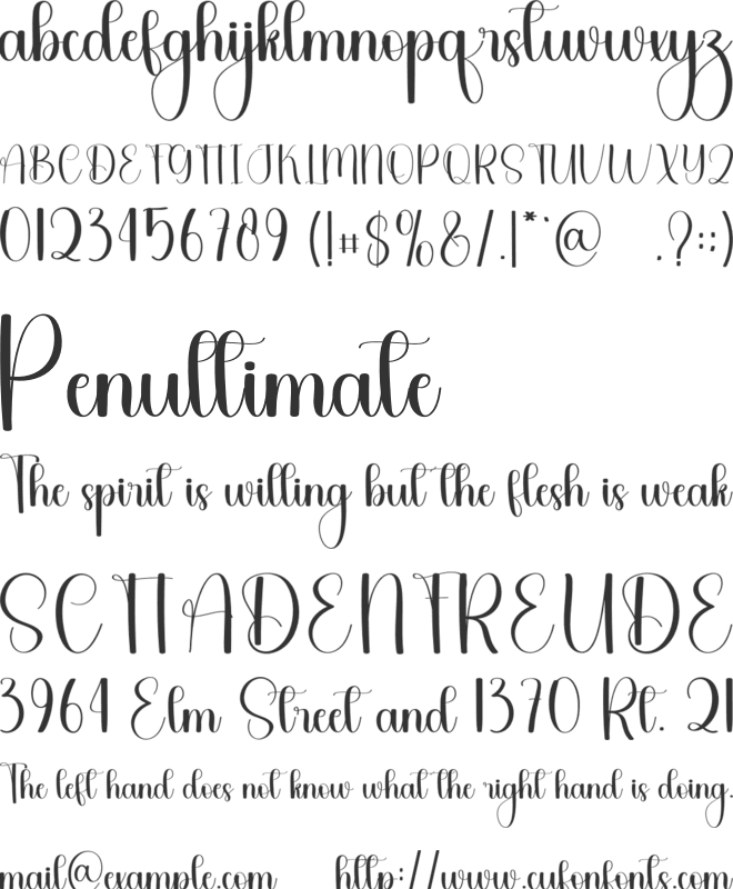 Yellow Sunset font preview