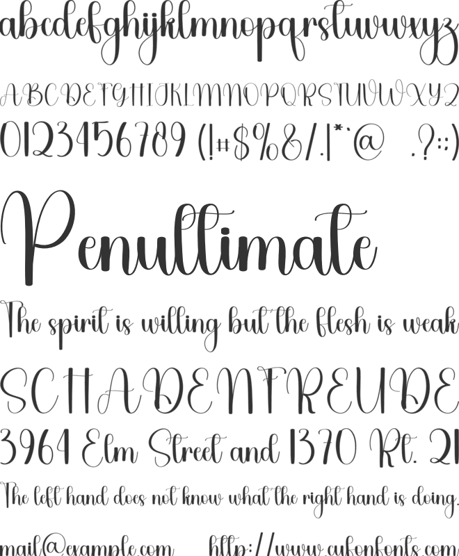 Beauty Beast font preview