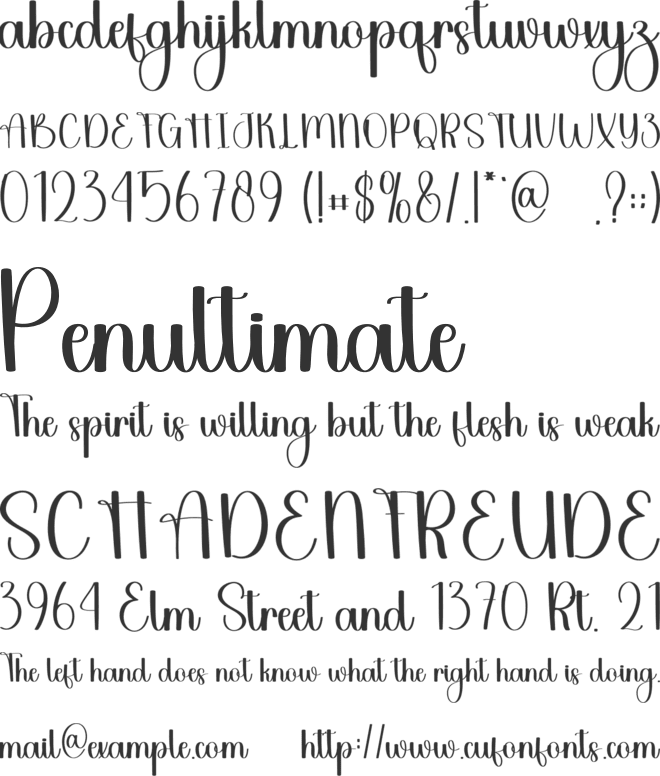 Betterment font preview