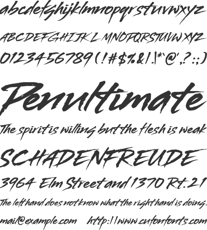 Golden Panda font preview