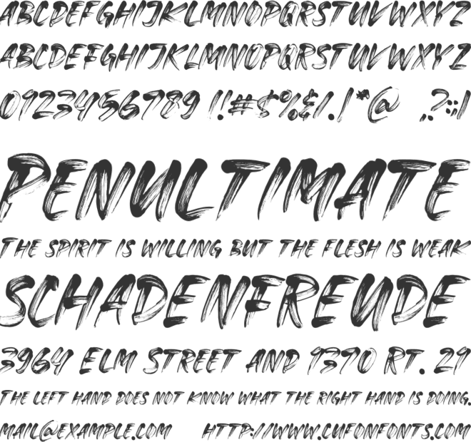 Aversa Vector font preview