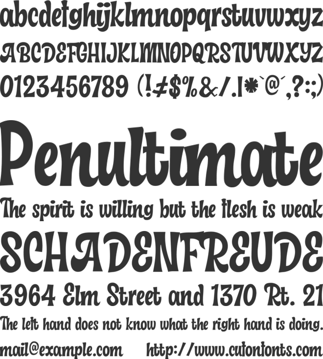 Mr Lucky Clover font preview