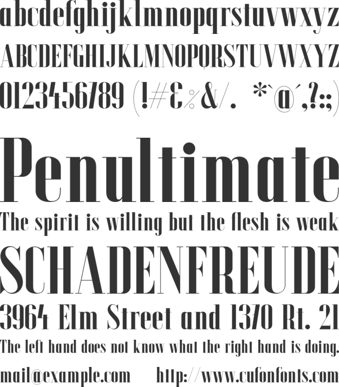 Ala font preview
