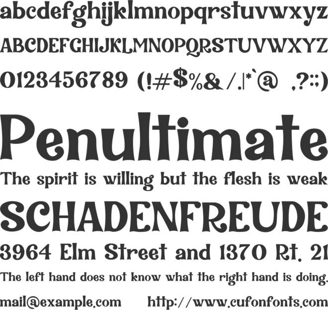 Ronamuda font preview