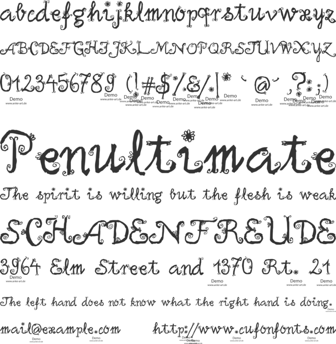 Firlefanz font preview