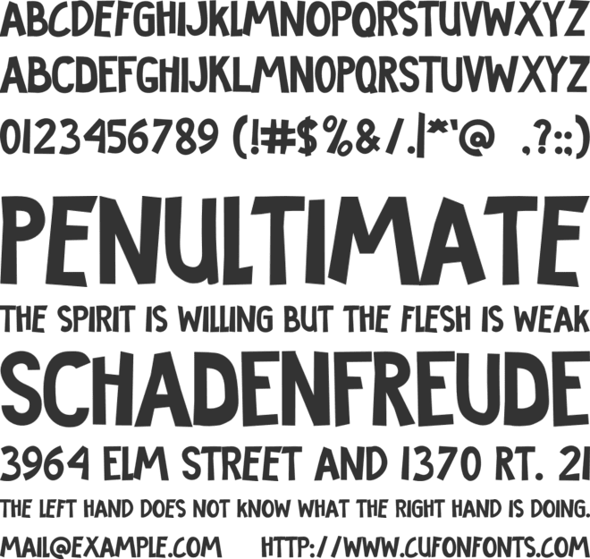 CIMALO font preview