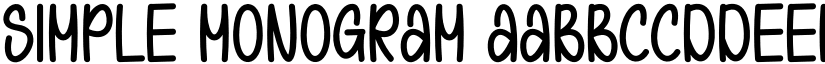 Simple Monogram font download