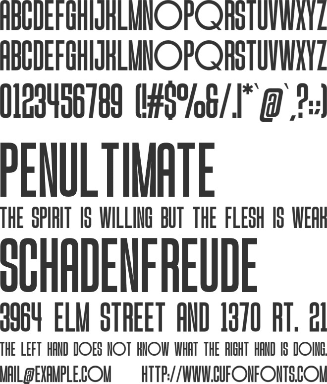 Pizalio font preview