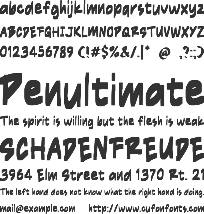 Broken Dead font preview