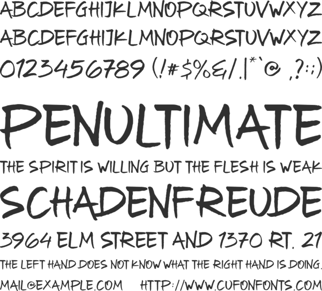Oyget! font preview