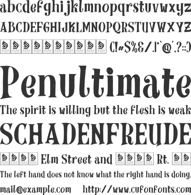 Trinity Note font preview