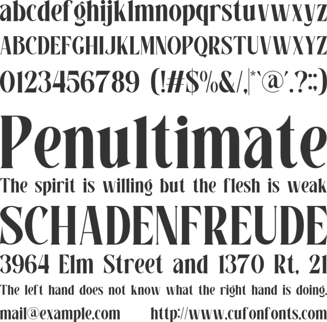 Crashe font preview