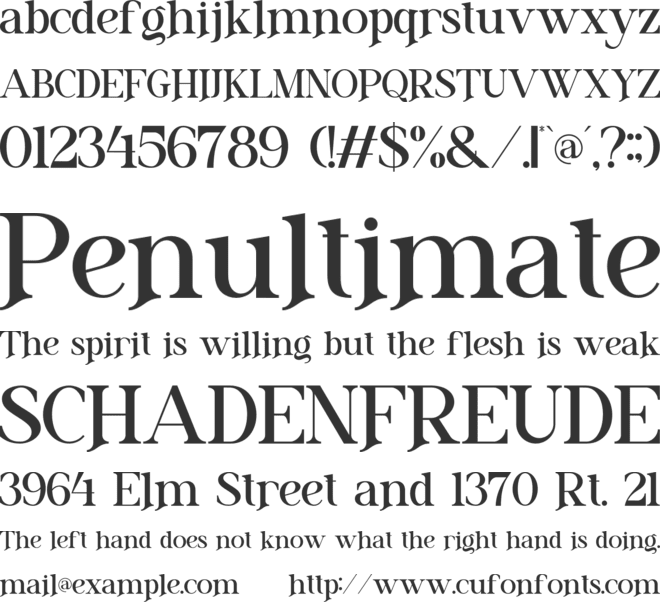Revosa font preview