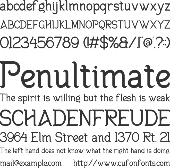 Roshey font preview