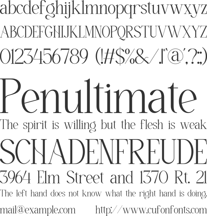 Aserha font preview
