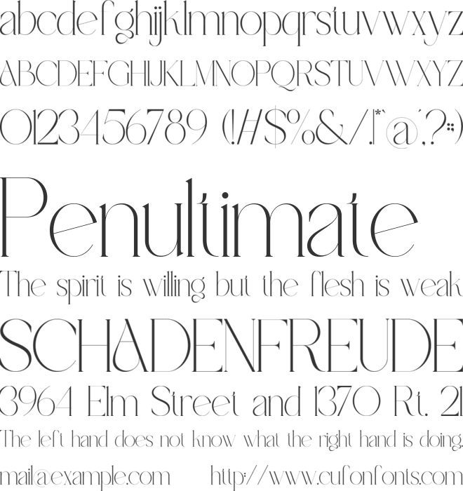 Vamike font preview