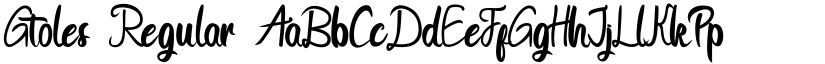Gtoles Regular font