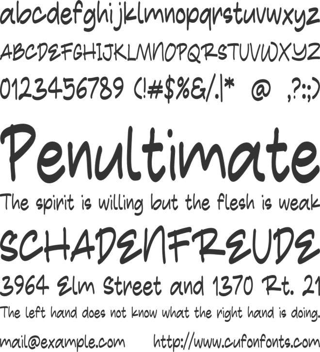Forty Days font preview